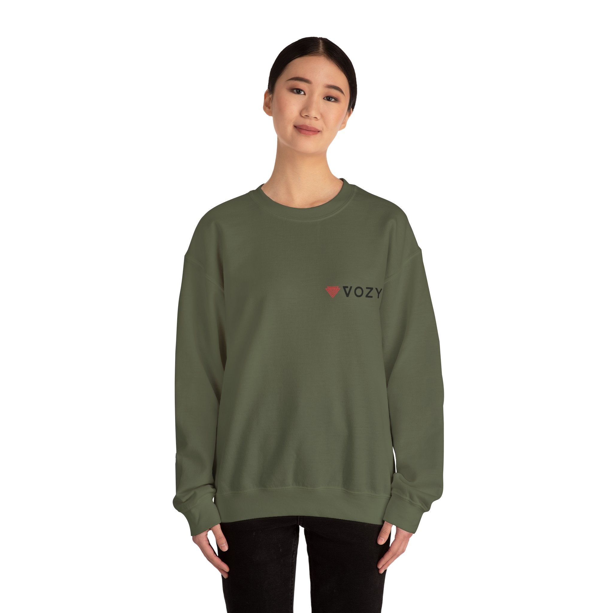 New Vozy Unisex Crewneck Sweatshirt, Cozy Pullover, Casual Wear, Graphic Sweatshirt, Gift for Her, Layering Piece.
