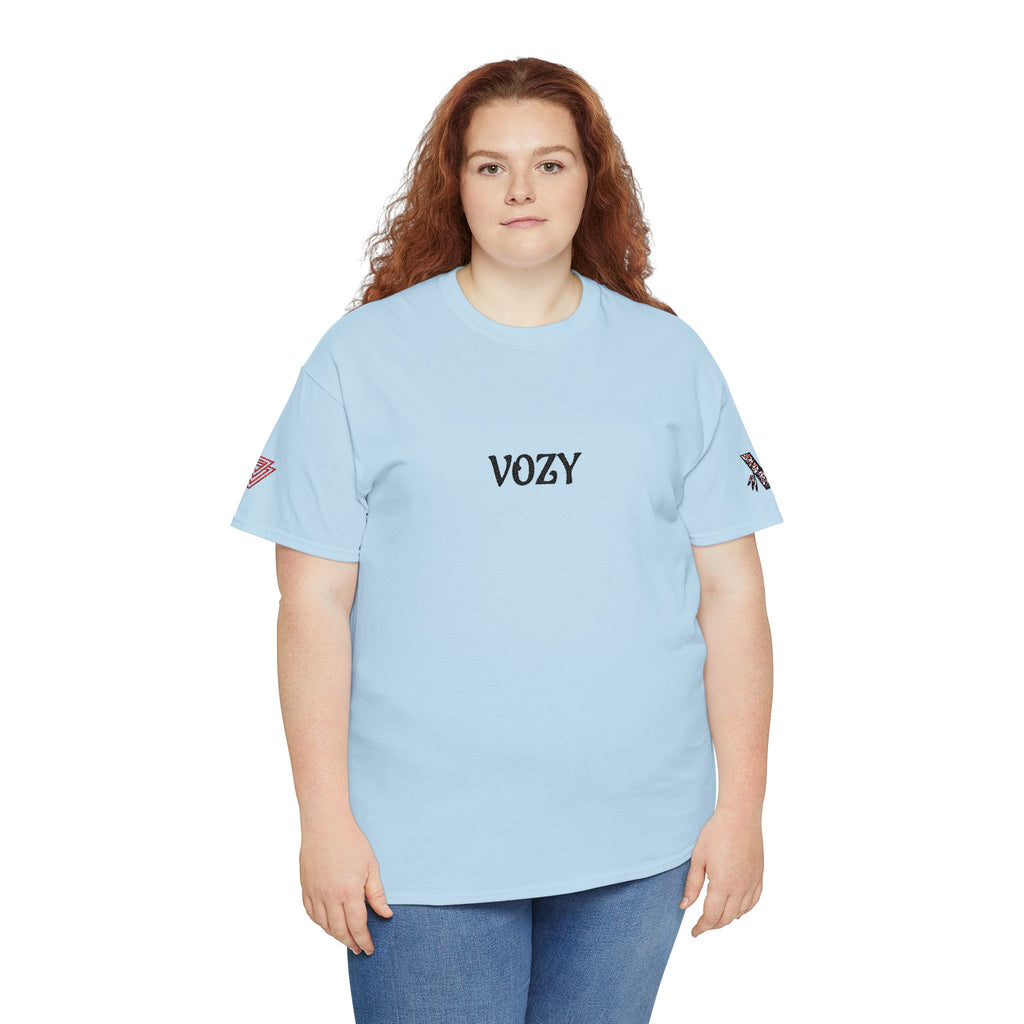 New Vozy Unisex Heavy Cotton Tee with Cool Design - Casual Wear, Graphic Shirt, Streetwear Fashion, Gift for Friends, Everyday Comfort.