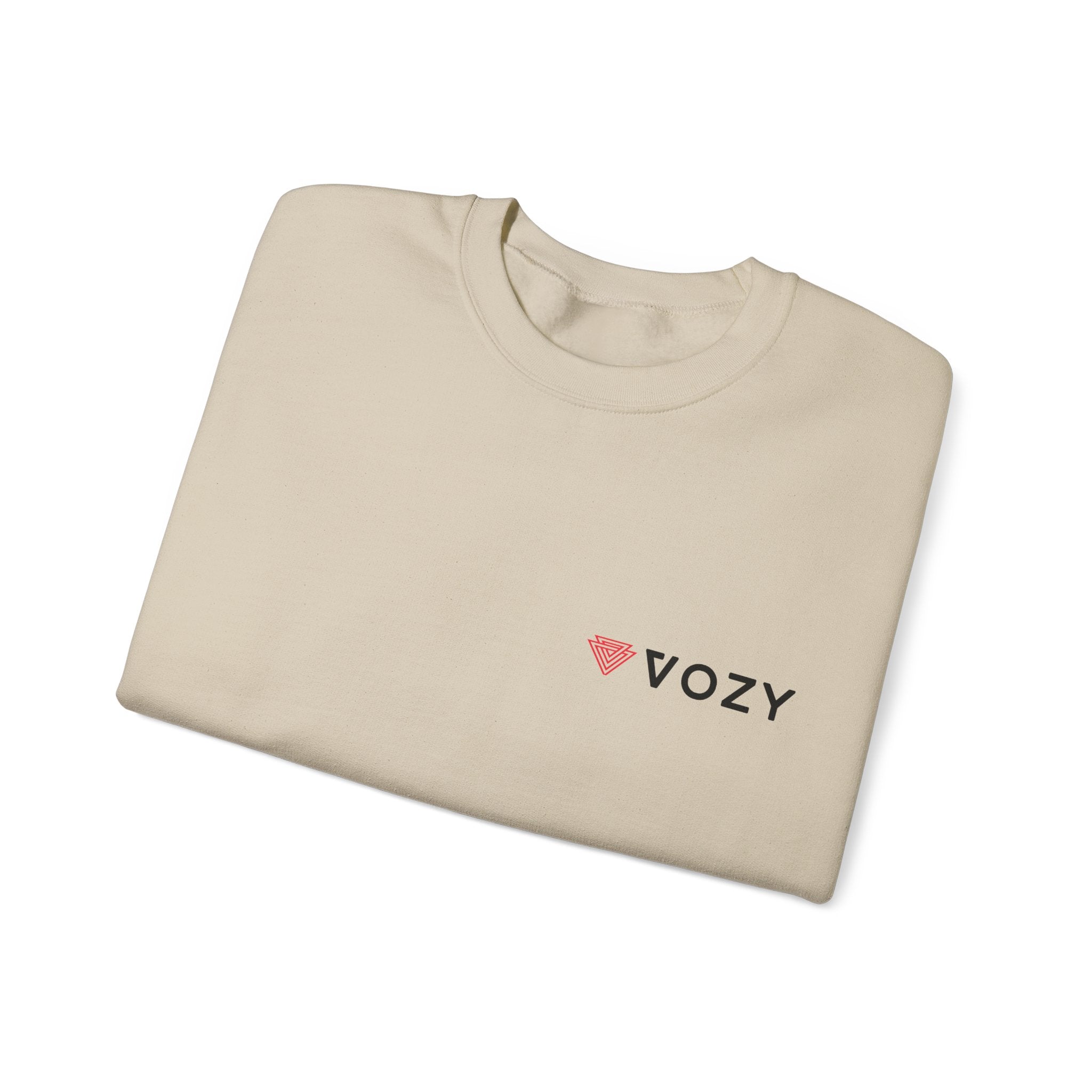 New Vozy Unisex Crewneck Sweatshirt, Cozy Pullover, Casual Wear, Graphic Sweatshirt, Gift for Her, Layering Piece.