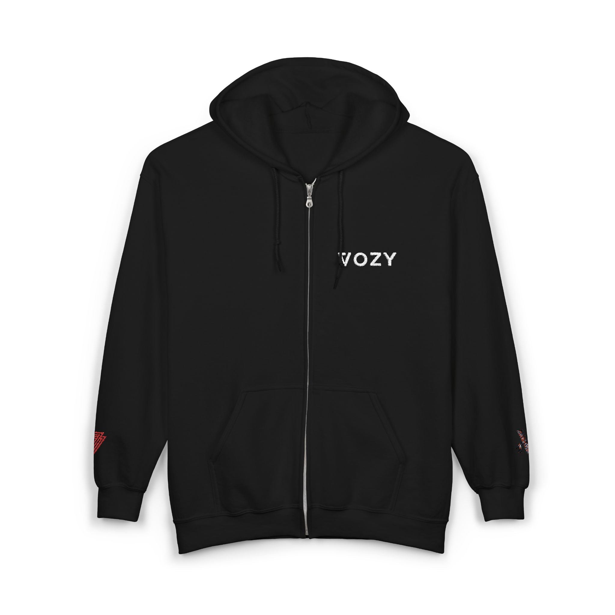 New Vozy Stylish Unisex Zip-Up Hoodie, Cozy Sweatshirt for Casual Outings, Great for Gifts, Everyday Wear, Comfortable Layering.