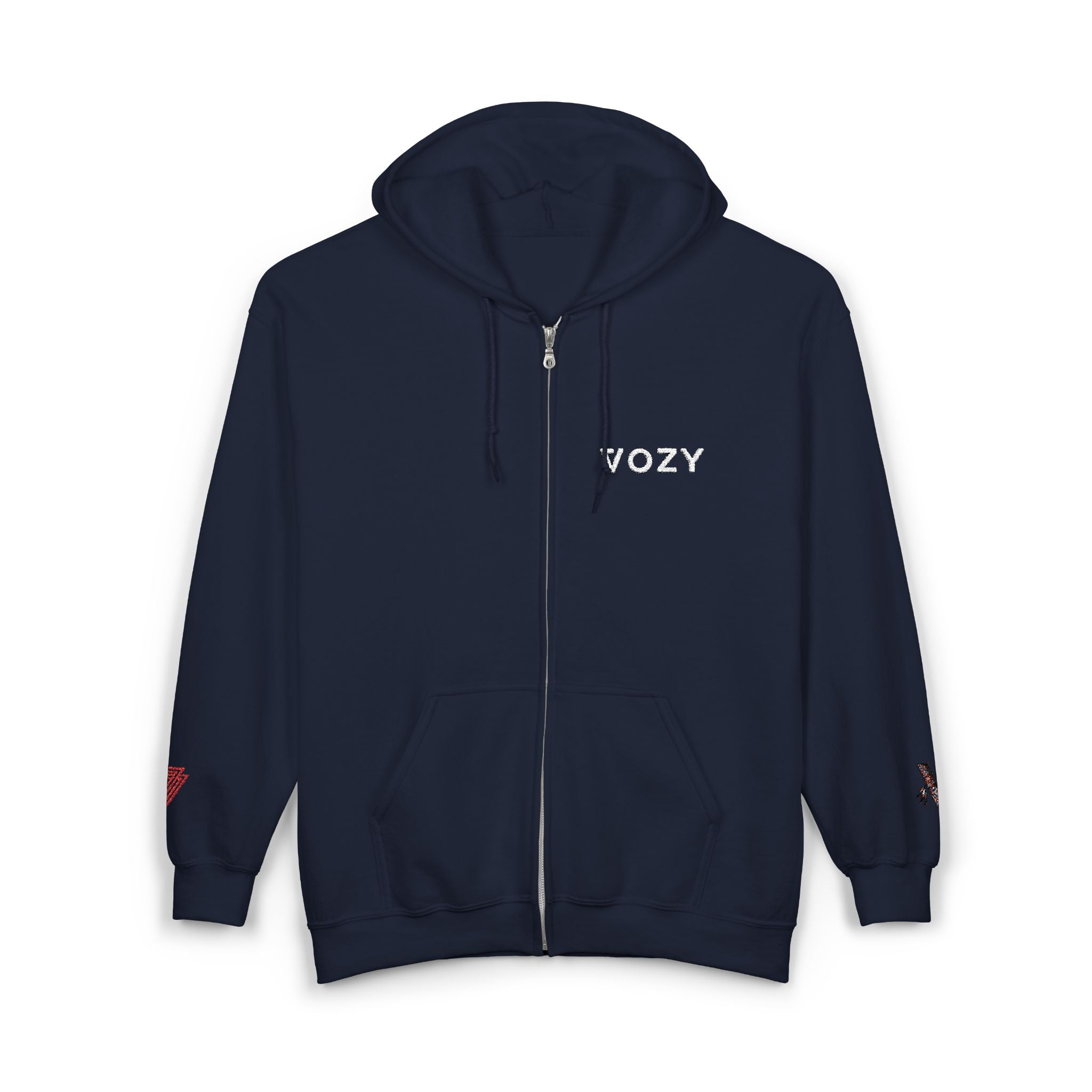 New Vozy Stylish Unisex Zip-Up Hoodie, Cozy Sweatshirt for Casual Outings, Great for Gifts, Everyday Wear, Comfortable Layering.