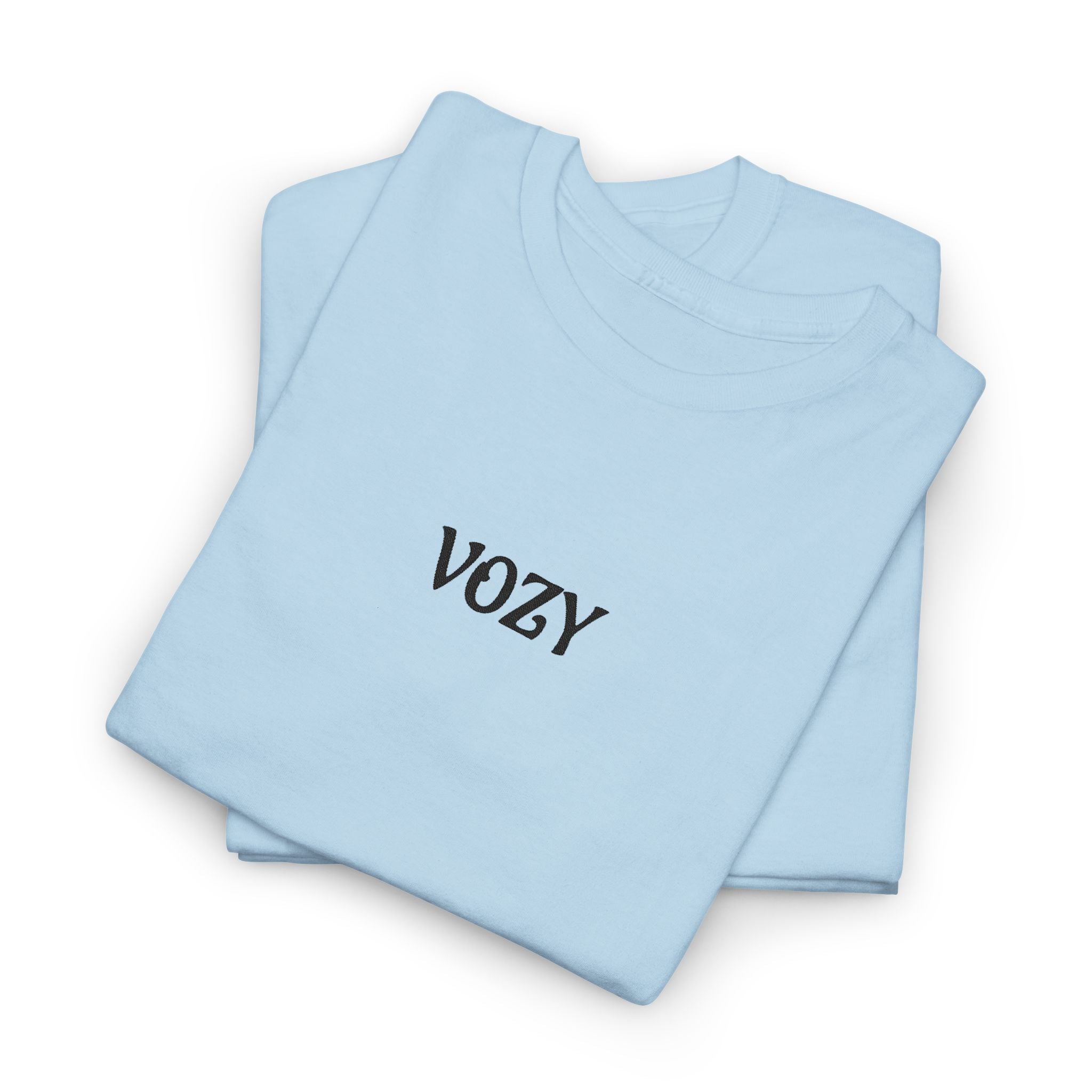 New Vozy Unisex Heavy Cotton Tee with Cool Design - Casual Wear, Graphic Shirt, Streetwear Fashion, Gift for Friends, Everyday Comfort.
