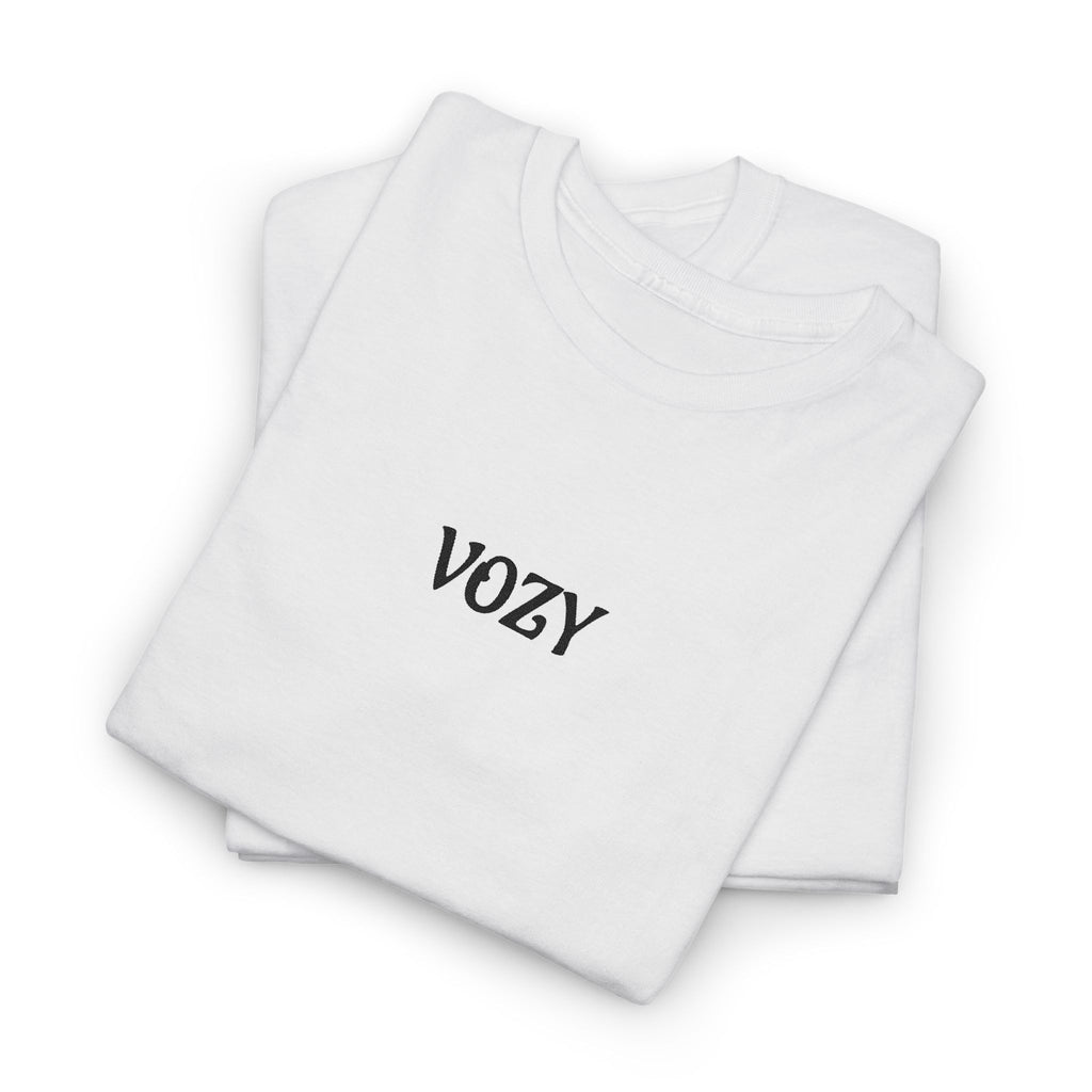 New Vozy Unisex Heavy Cotton Tee with Cool Design - Casual Wear, Graphic Shirt, Streetwear Fashion, Gift for Friends, Everyday Comfort.
