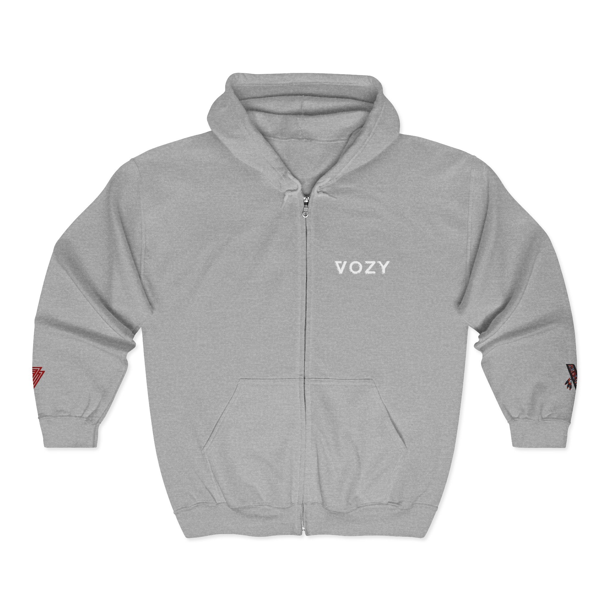 New Vozy Stylish Unisex Zip-Up Hoodie, Cozy Sweatshirt for Casual Outings, Great for Gifts, Everyday Wear, Comfortable Layering.