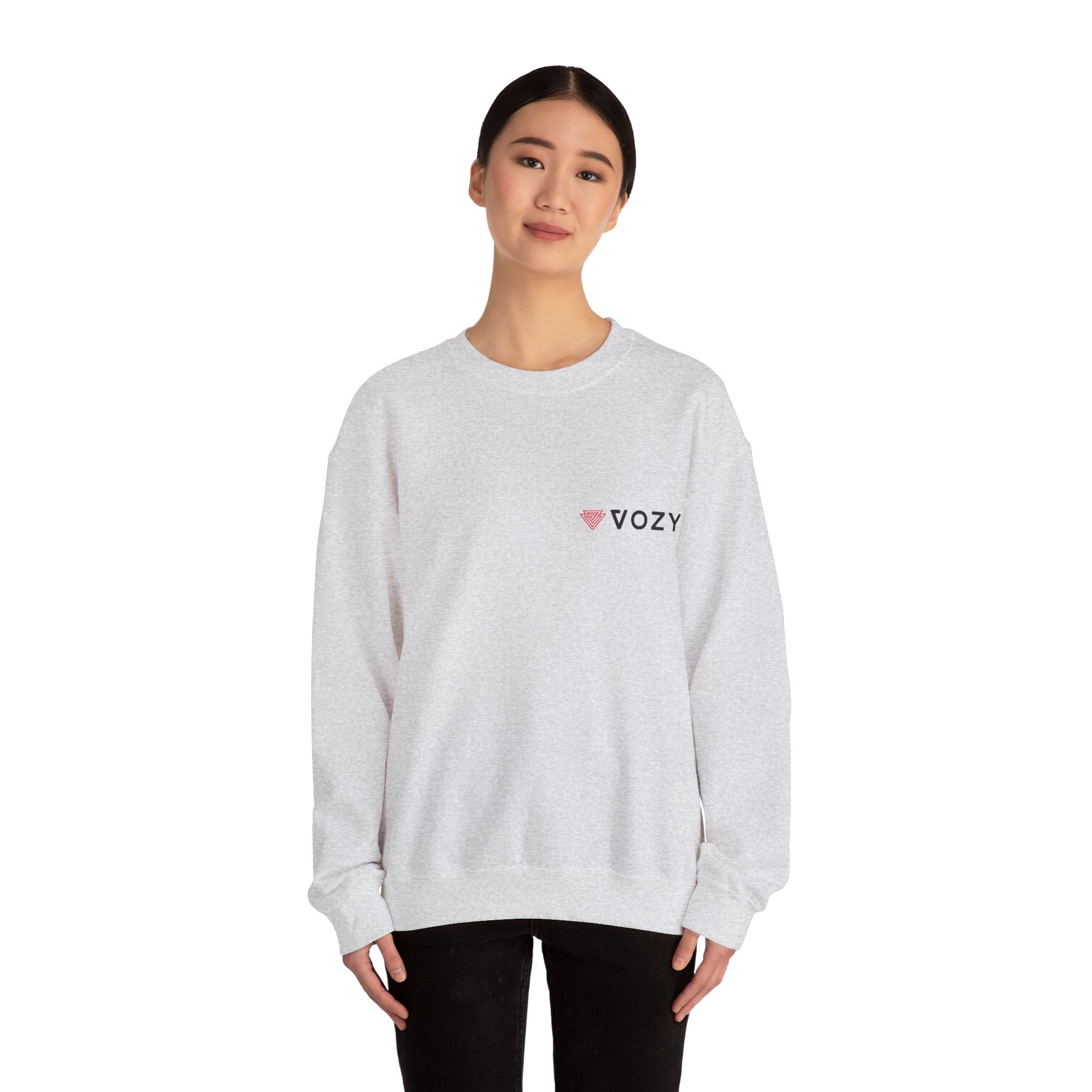 New Vozy Unisex Crewneck Sweatshirt, Cozy Pullover, Casual Wear, Graphic Sweatshirt, Gift for Her, Layering Piece.