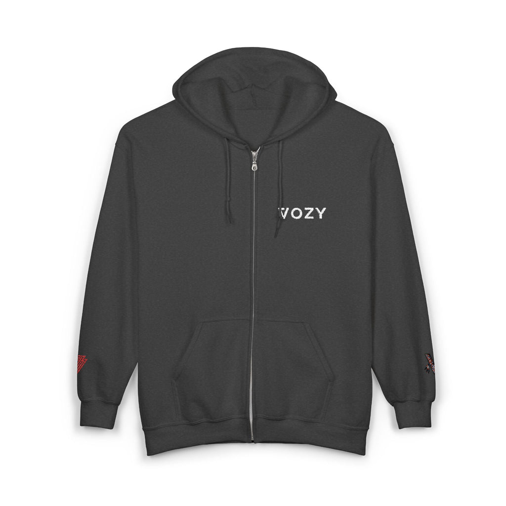 New Vozy Stylish Unisex Zip-Up Hoodie, Cozy Sweatshirt for Casual Outings, Great for Gifts, Everyday Wear, Comfortable Layering.
