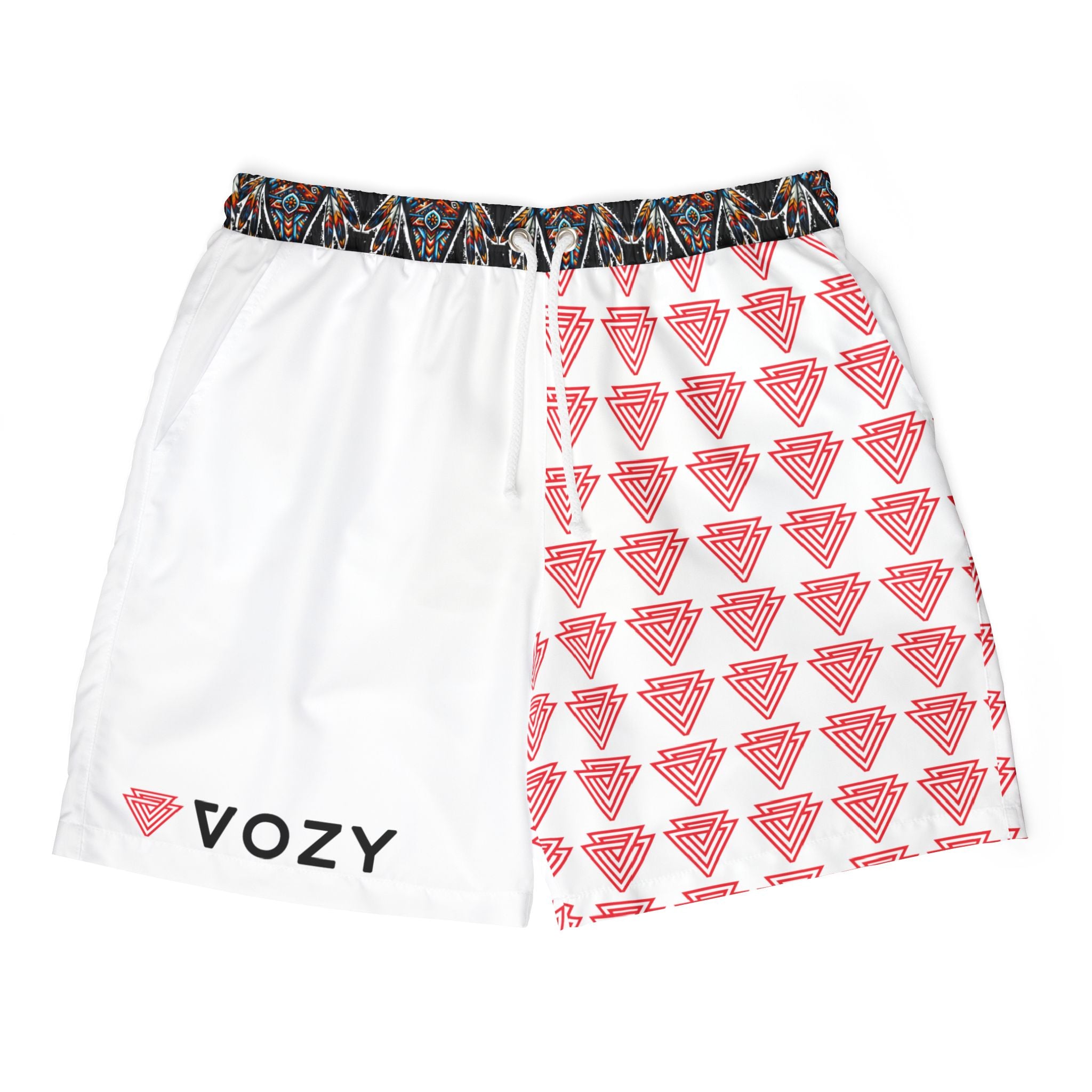 Stylish Vozy Unisex Swim Shorts for Beach Days, Pool Parties, Vacation Wear, Summer Swimwear, Trendy Beach Attire.