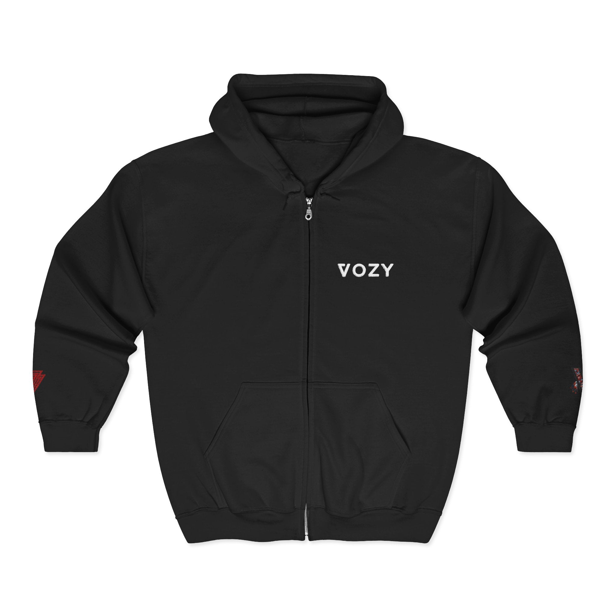 New Vozy Stylish Unisex Zip-Up Hoodie, Cozy Sweatshirt for Casual Outings, Great for Gifts, Everyday Wear, Comfortable Layering.