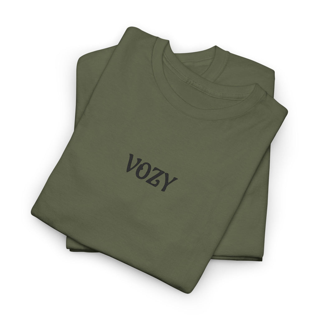 New Vozy Unisex Heavy Cotton Tee with Cool Design - Casual Wear, Graphic Shirt, Streetwear Fashion, Gift for Friends, Everyday Comfort.