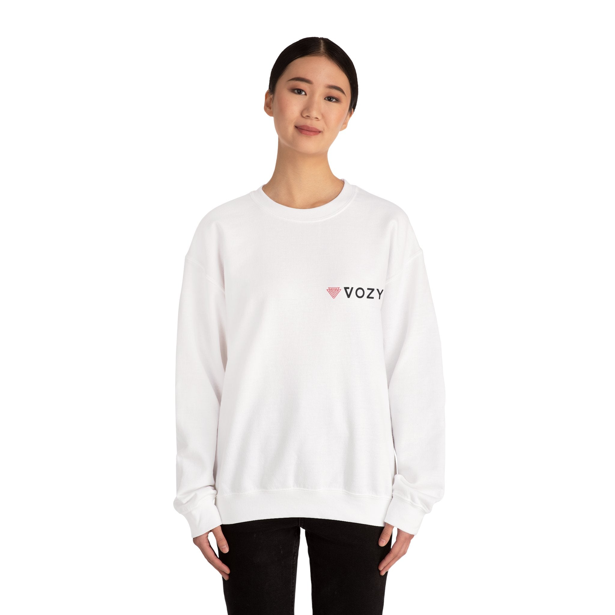 New Vozy Unisex Crewneck Sweatshirt, Cozy Pullover, Casual Wear, Graphic Sweatshirt, Gift for Her, Layering Piece.