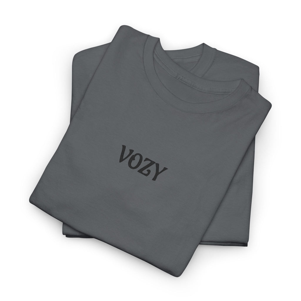 New Vozy Unisex Heavy Cotton Tee with Cool Design - Casual Wear, Graphic Shirt, Streetwear Fashion, Gift for Friends, Everyday Comfort.