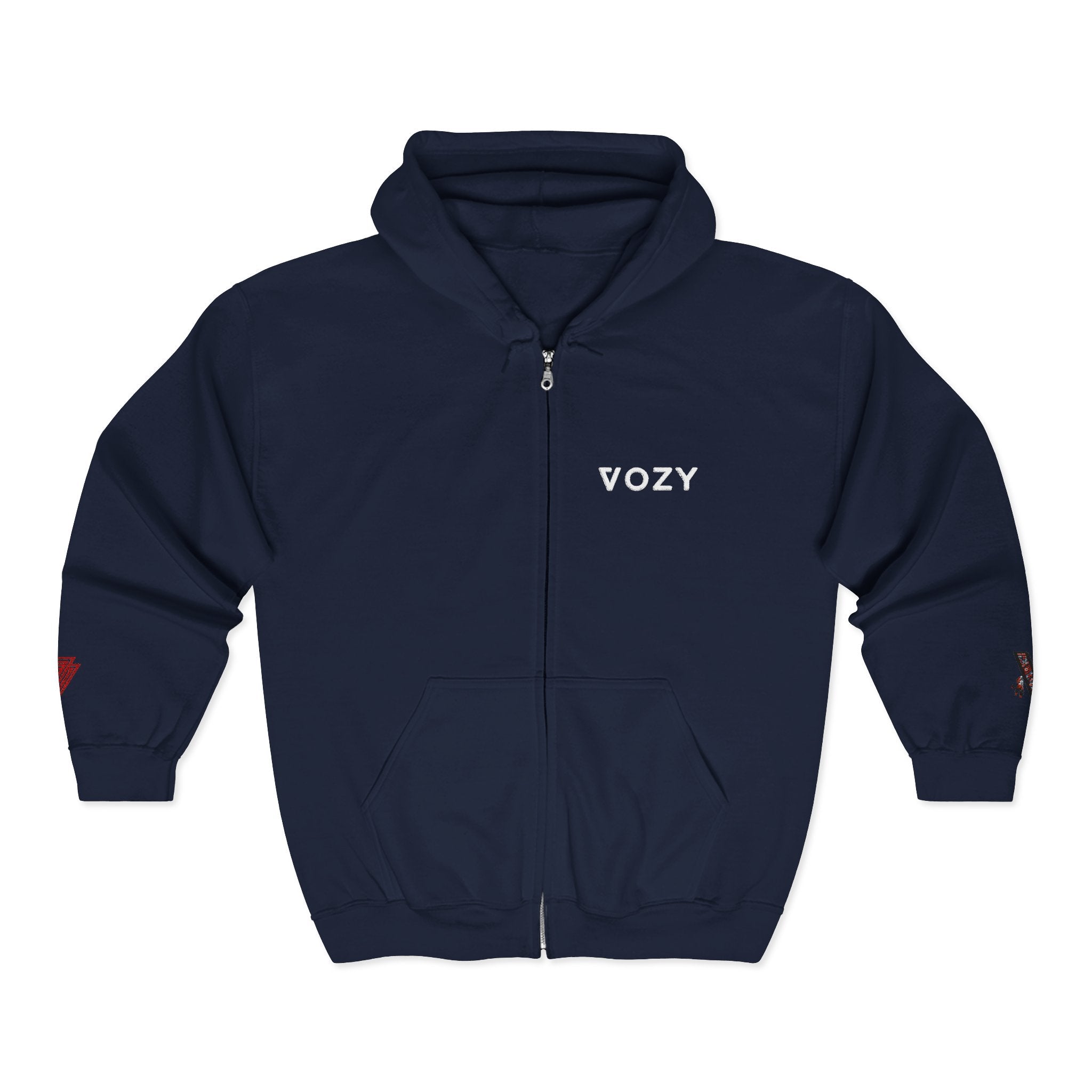 New Vozy Stylish Unisex Zip-Up Hoodie, Cozy Sweatshirt for Casual Outings, Great for Gifts, Everyday Wear, Comfortable Layering.