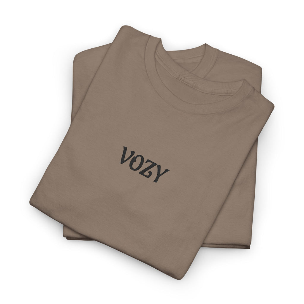 New Vozy Unisex Heavy Cotton Tee with Cool Design - Casual Wear, Graphic Shirt, Streetwear Fashion, Gift for Friends, Everyday Comfort.