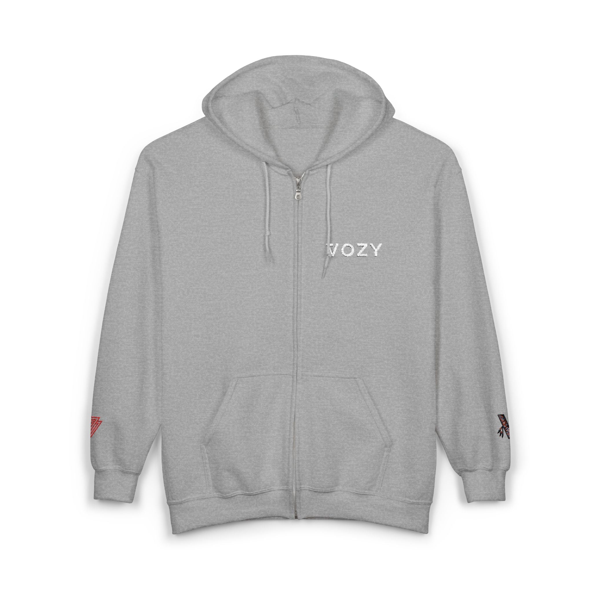 New Vozy Stylish Unisex Zip-Up Hoodie, Cozy Sweatshirt for Casual Outings, Great for Gifts, Everyday Wear, Comfortable Layering.